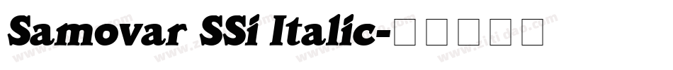 Samovar SSi Italic字体转换
